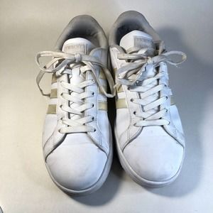 Adidas NEO Cloudfoam Advantage Sz 10 White Holographic Women's Sneaker AW4286